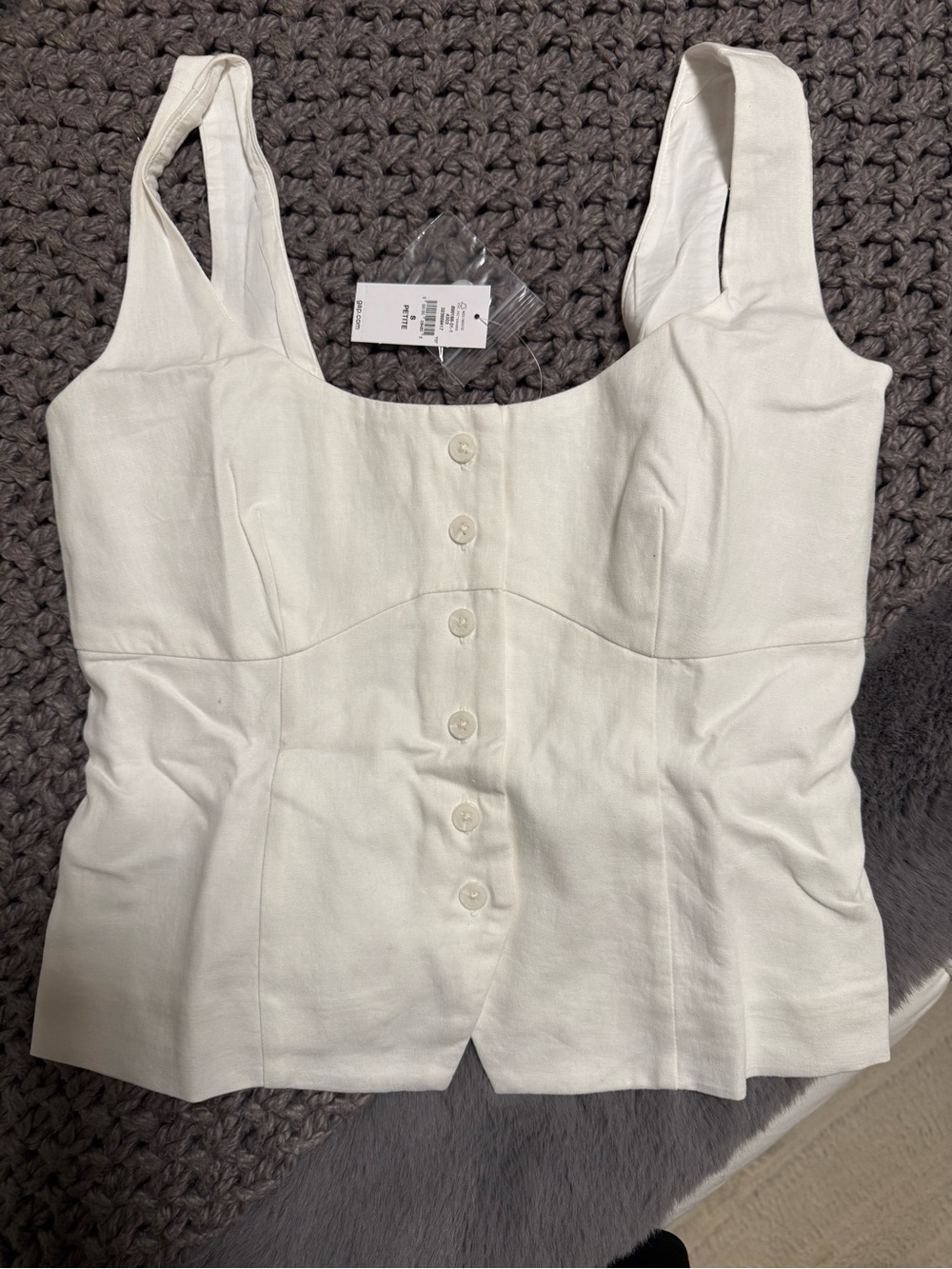 GAP White Button-Front Camisole Tank